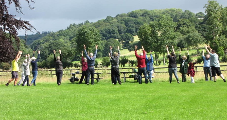 A group doing Tai Chi on the King George Field